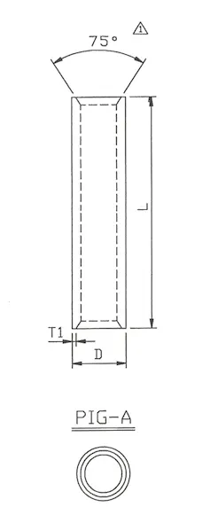 Non-Insulated Red Copper Butt Terminal